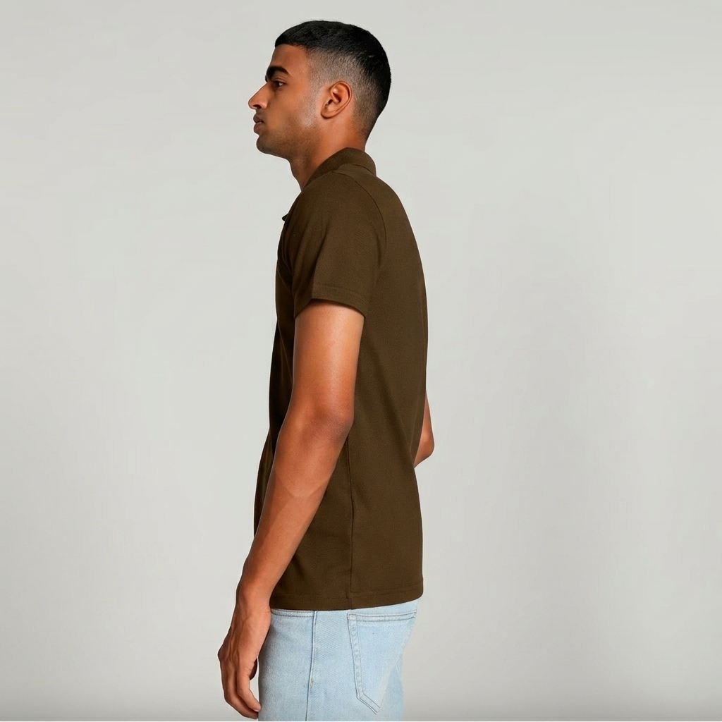 Mocha Earth Brown Polo T-Shirt