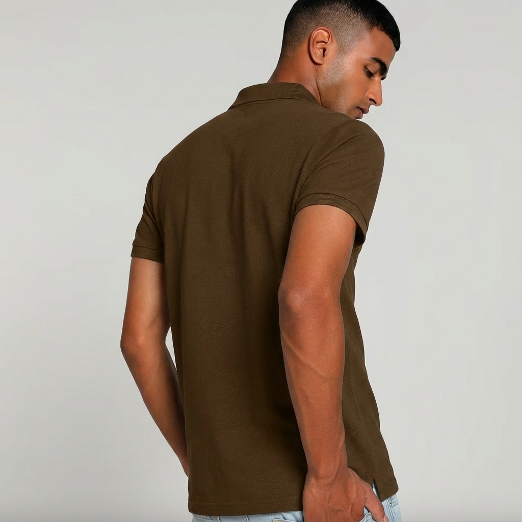 Mocha Earth Brown Polo T-Shirt