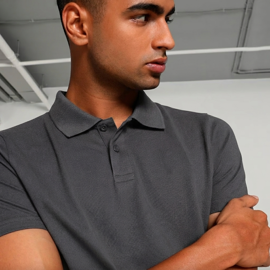 Ash Grey Polo T-Shirt