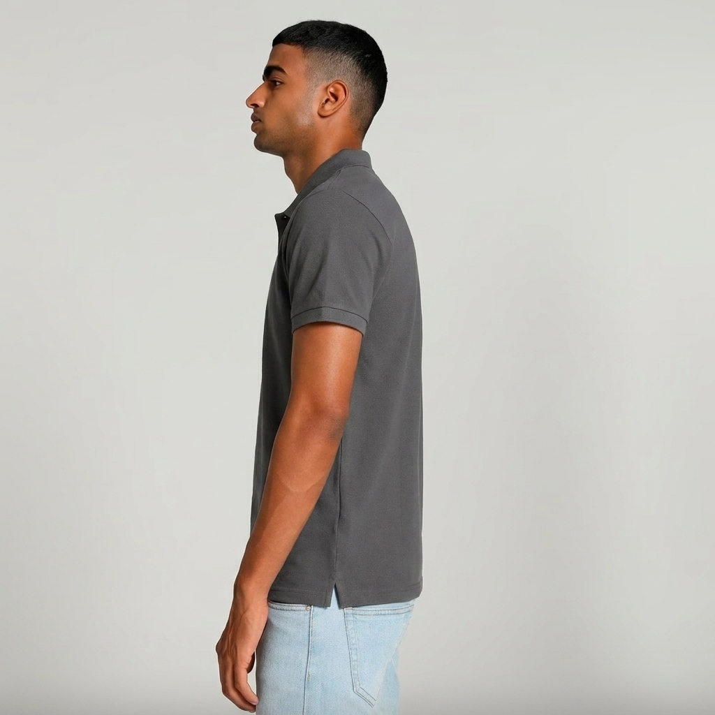Ash Grey Polo T-Shirt